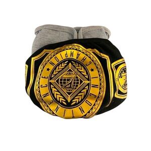 Play On Dog Diaper‎ Cover Small Black Gold Championship Belt Graphic Novelty Pet
